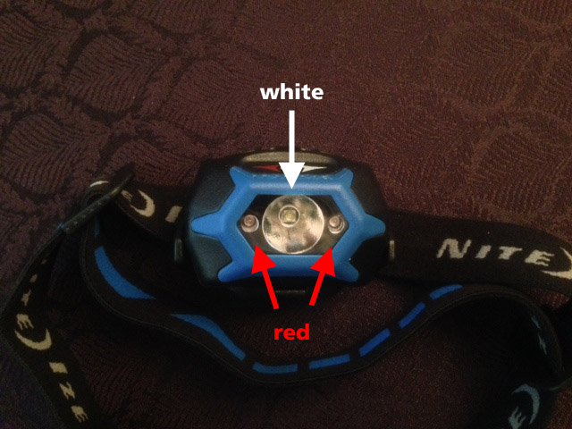 front of headlamp